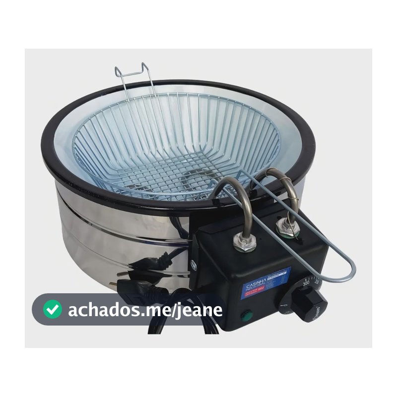 Fritadeira Eletrica Industrial Esmaltado Redonda 5 Litros