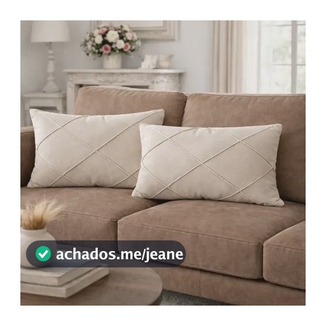 Kit 2 Almofada Baguete Retangular Suede Cheia 60x40cm Decor