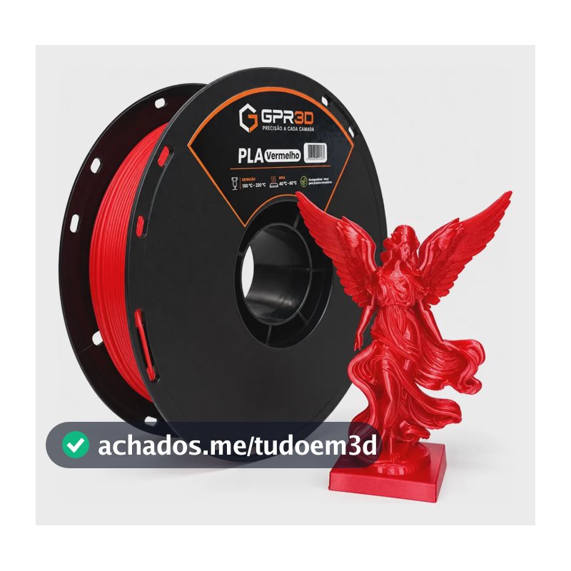 Filamento Pla Gpr3d 1,75 Mm 1 Kg Para Impressora 3d Vermelho