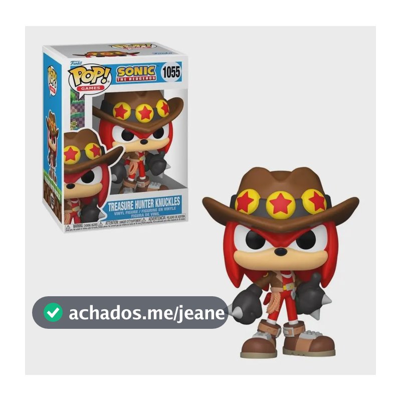 Boneco Funko Pop! Sonic - Caçador De Tesouros Knuckles