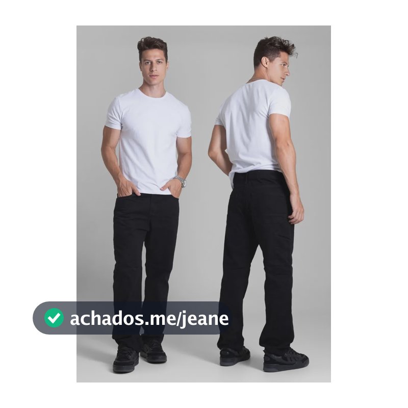 Sarja Sawary Masculino Calca Relaxed_282495 Preto Liso 44