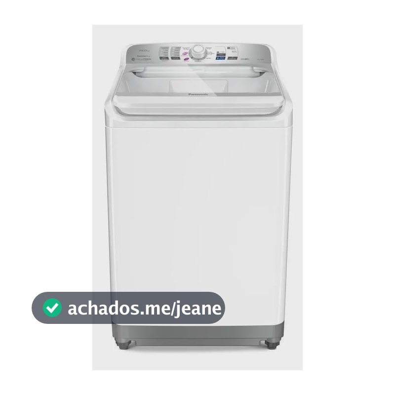 Máquina de Lavar NA-F140B1W 14KG Com Sistema Ciclone Cor Branco Panasonic