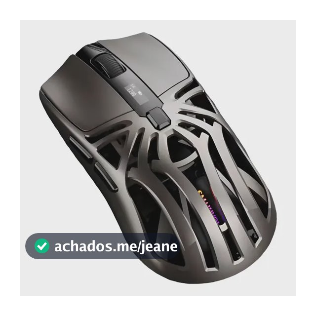 Mouse Gamer Rgb Smailwolf Rs8 Sem Fio Cinza