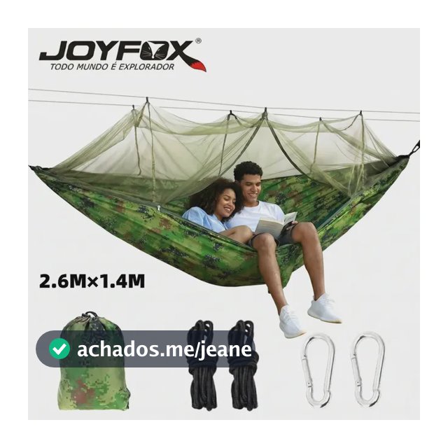 Rede De Dormir Camping Joyfox Com Mosquiteiro 2 Em 1 Nylon Paraquedas Suporta 300kg Portátil Trilha Viagem Jardim Com Mosquetão Verde-musgo Direito