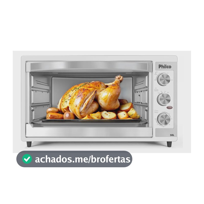 Forno Elétrico Philco 50L Branco Dupla Resistência PFE52B