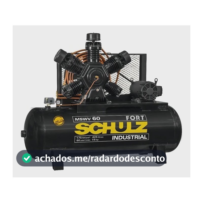 Compressor de ar elétrico Schulz Fort MSWV 60/425 425L 15hp