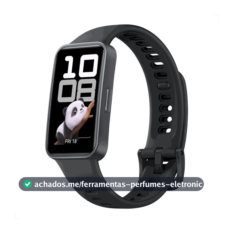 Smartwatch HUAWEI Band 10 Caixa de Polímeros Duráveis Análise do Sono em Nível Profissional Assistente de Bem-estar Emocional Relógio Smartwatch Compatível com Android e iOS Preto