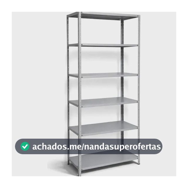 Estante Aço Multi-uso 40cm 6 Prateleiras 30kg/prat Cinza Cinza