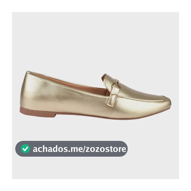 Sapato Mocassim Feminino Sapatilha Social Mulher Metalizado