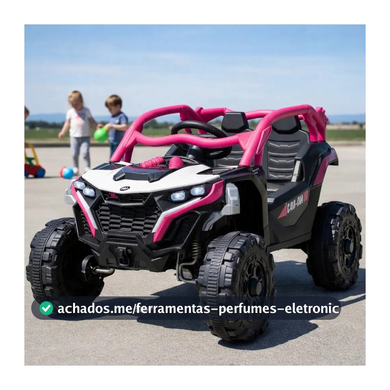 Carro Elétrico Infantil De Controle Remoto Quadriciclo Utv Cor Rosa Voltagem Do Carregador 127/220v