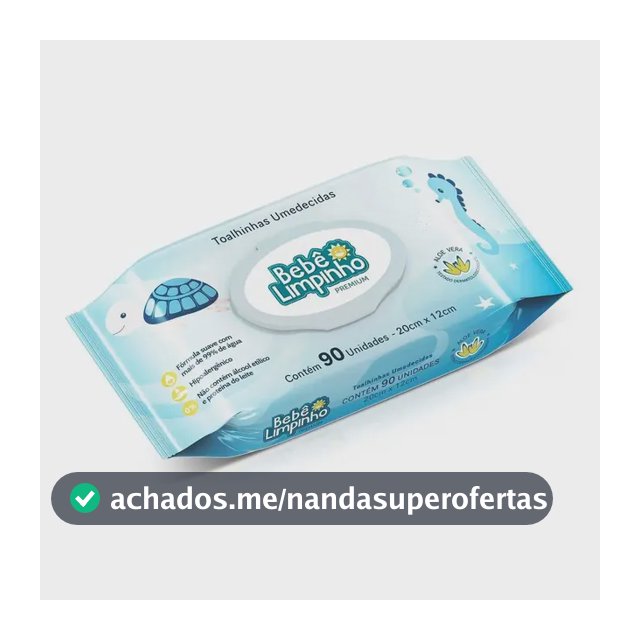 Lenço Umedecido Bebê Limpinho Premium Com 90 Unidades
