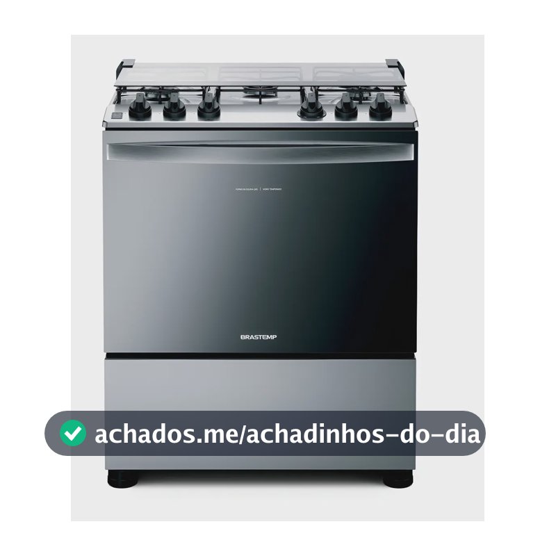 Fogão Brastemp BFS5NCR 5 Bocas Cor Inox Tipo de conexão Gás engarrafado