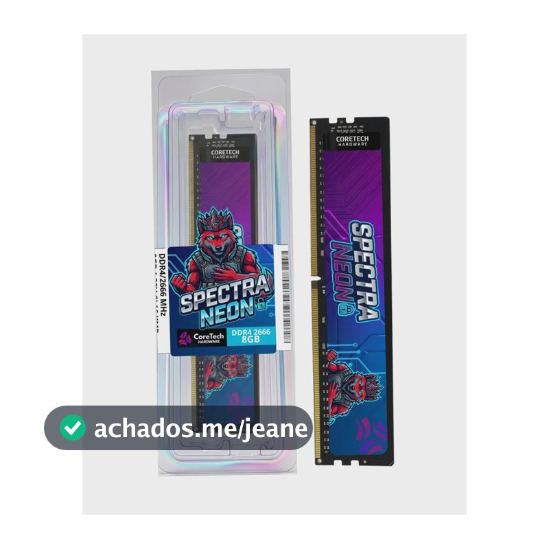 Memória Ram Ddr4 8gb 2666mhz Desktop Spectra Neon Coretech