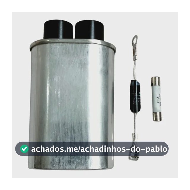 Kit Reparo Microondas Capacitor Alta Tensã + Diodo + Fusível