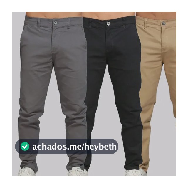 Kit 3 Calça Sarja Masculina Calca Masculino C/lycra Elastano