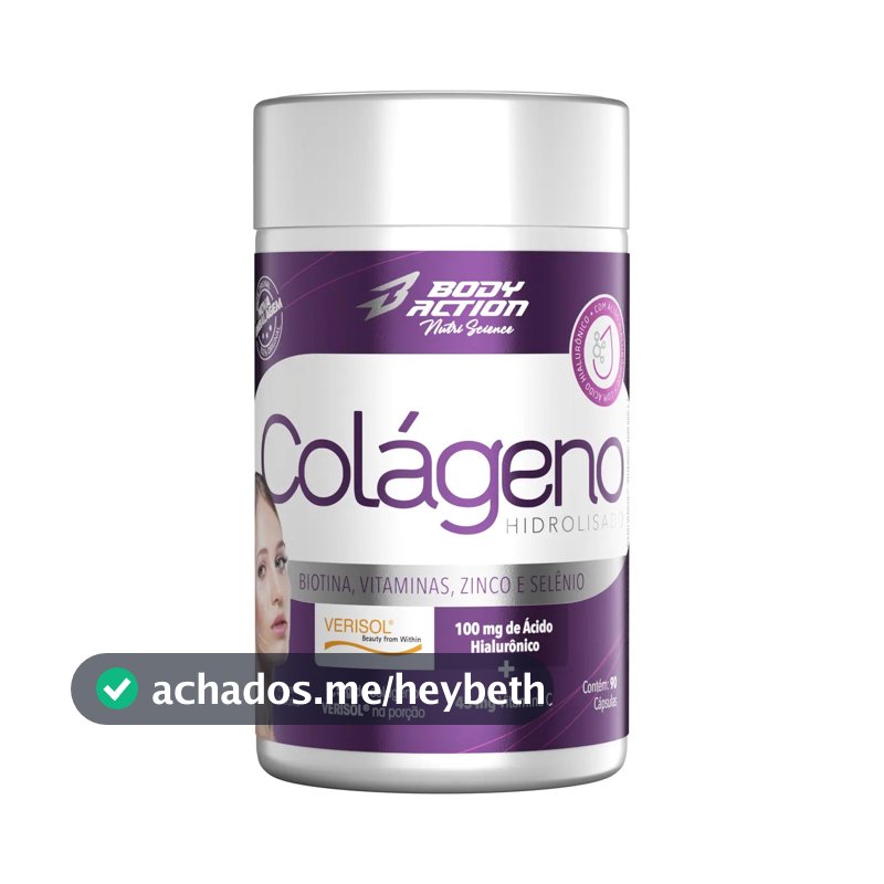 Suplemento En Cápsula Bodyaction Tradicional Colágeno De Colágeno Verisol Sem Sabor 90 Capsulas