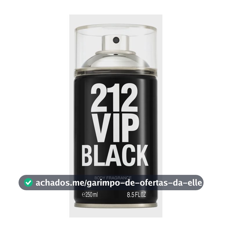 Carolina Herrera 212 Vip Men Black - Body Spray 250ml Blz Única