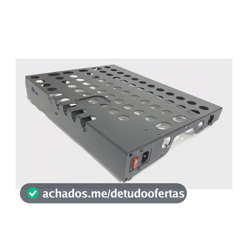 Pedalboard 40x30cm+elétrica Completa+cabo De Energia Preto