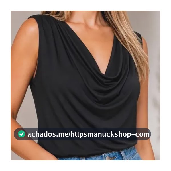 Blusa Feminina Regata Gola Boba Multiforma Social Casual