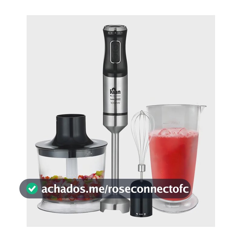 Mixer Turbo 3 Em 1 - 1000w 5 Velocidades Cor Preto