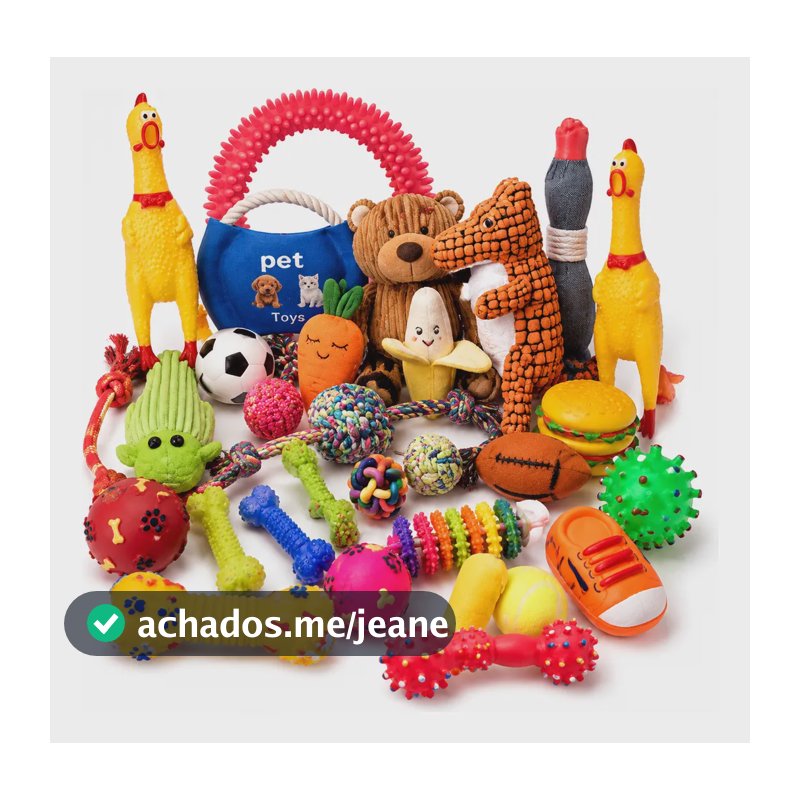 Kit 6 Brinquedos Pet Mordedor Para Cães Higiene Bucal