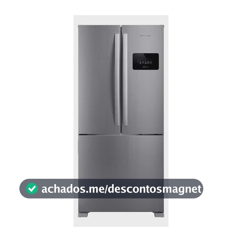 Geladeira Bro85mk 559l Frost Free French Door Brastemp Inox Inox 127v