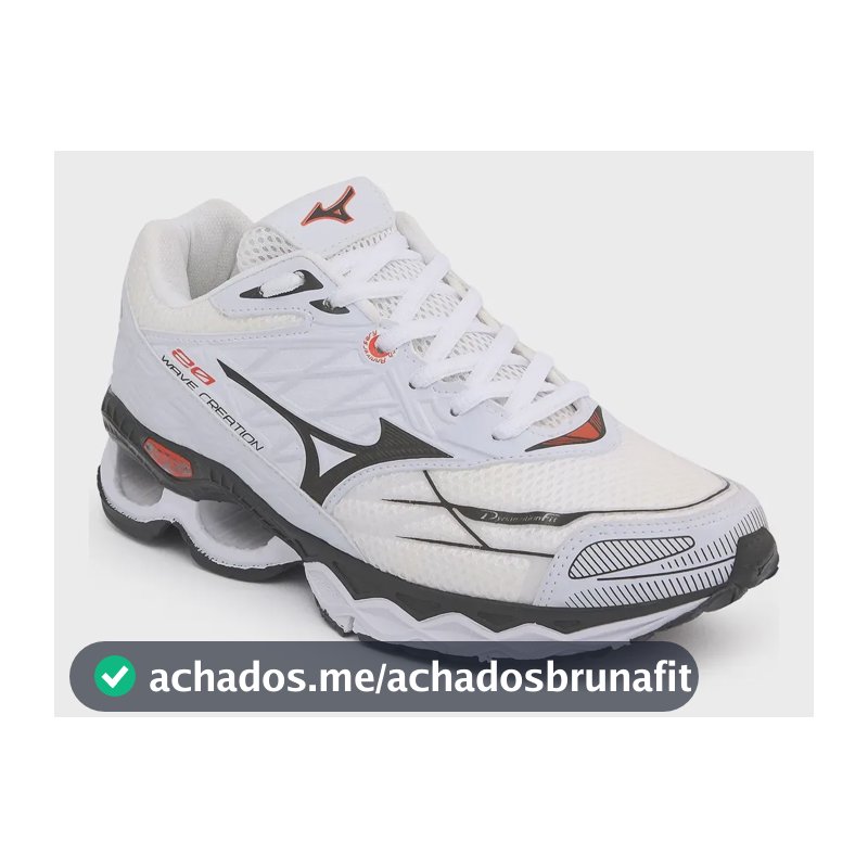 Tenis Mizuno Masculino Wave Creation 20 Academia Oferta Full Branco 41 Br