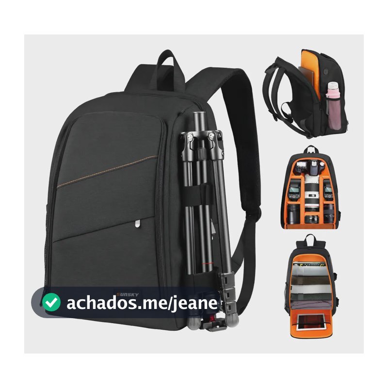 Mochila Câmera Fotográfica Prova D'água Profissional Sunsky