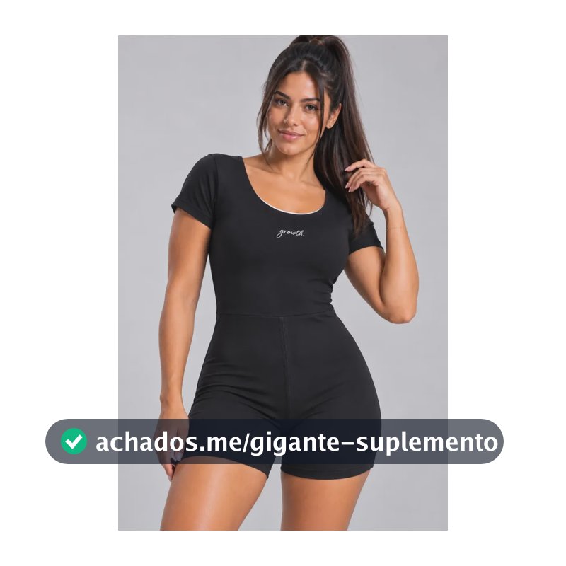Conjunto Macaquinho Fitness Academia Feminino Exercicio Preto Gg