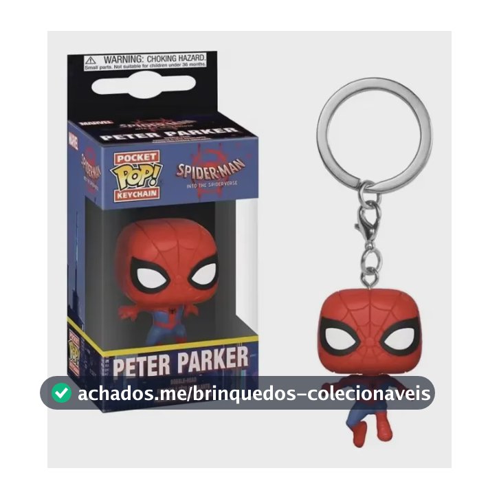 Chaveiro Peter Parker Funko Pocket Pop! Homem Aranha