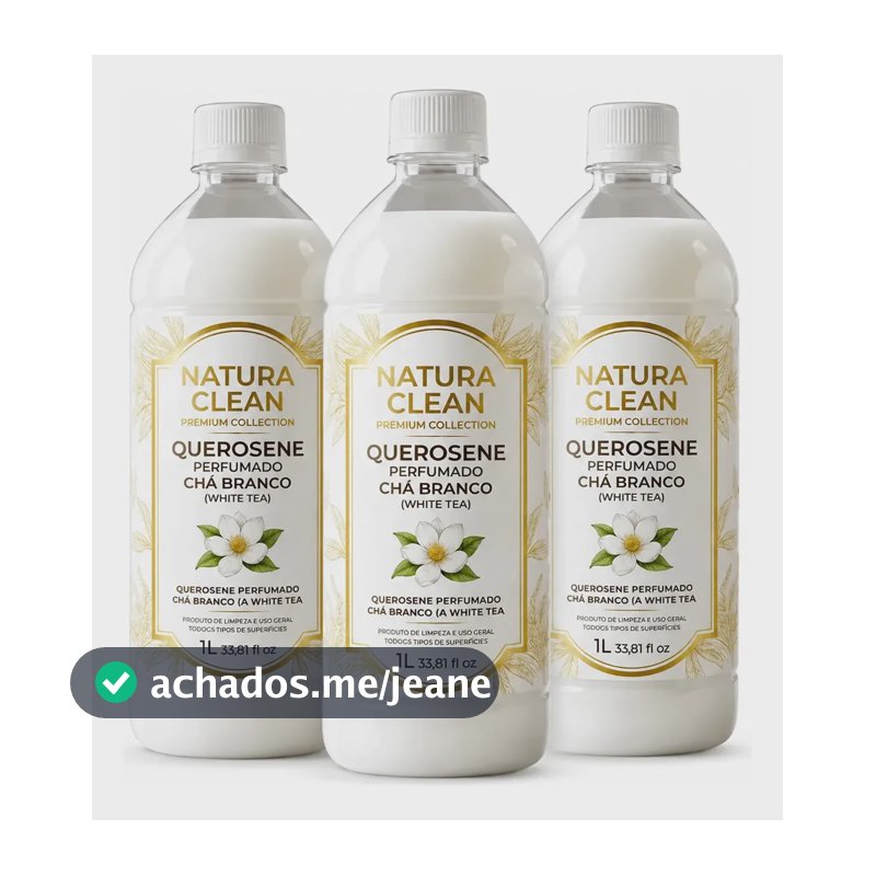 Kit 3 Querosene Perfumado Chá Branco Premium 1l Chá Branco