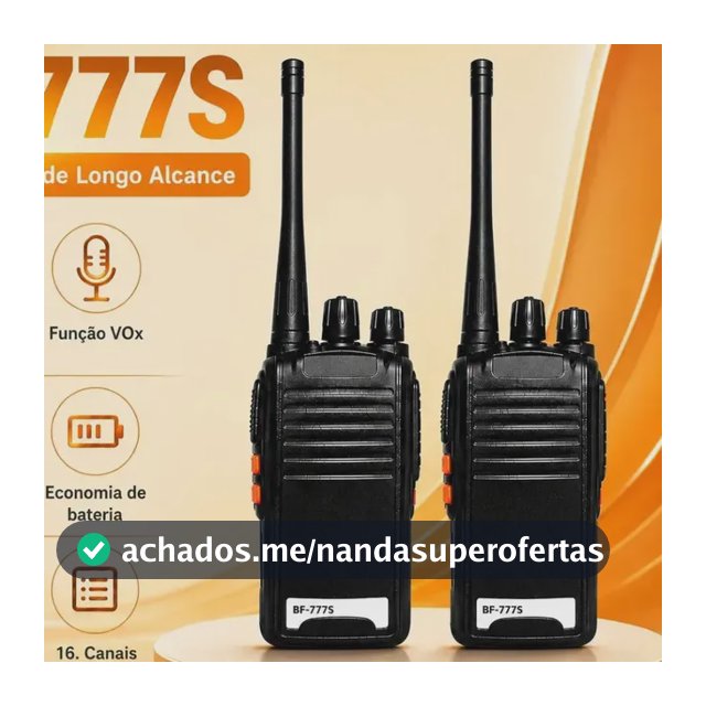 Kit 2 Rádios Comunicadores Bf-777s Alta Performance Walk Taie Profissional Esportivo Sem Fio Alta Segurança Comunicação 400  470mhz 16ch Ht Wlk Tak