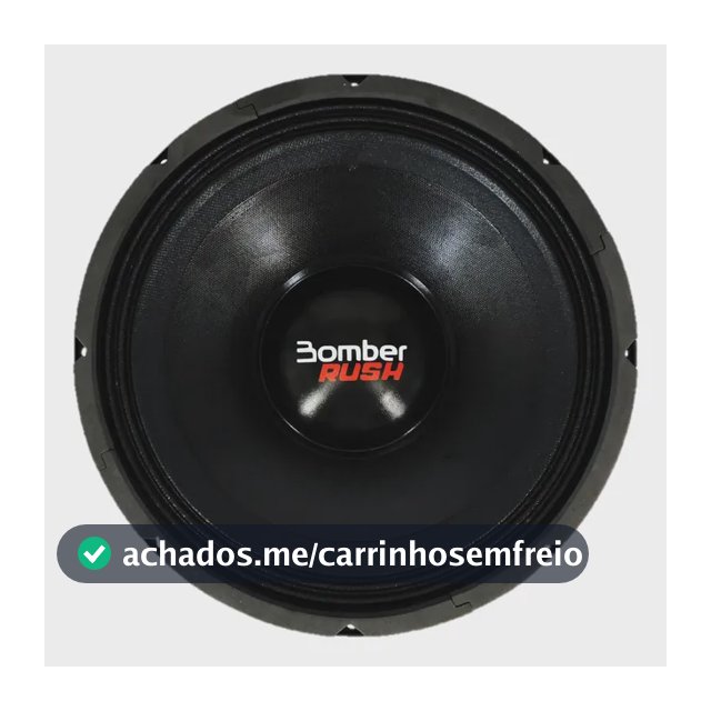 Alto Falante Woofer Bomber Rush 2.0k 12pol 1000 Watts 8 Ohms Preto