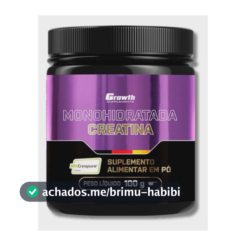 Creatina Em Pó 100g Creapure Growth Supplements