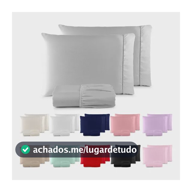 Jogo De Lençol 400 Fios Ponto Palito Cama Queen 3 Pçs Saldão