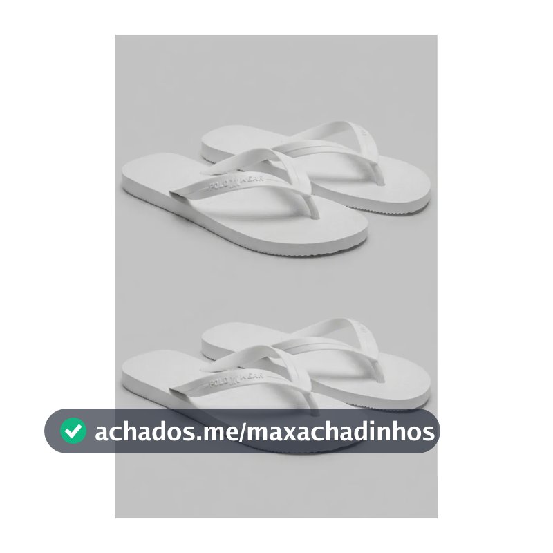 Kit 2 Chinelos Antiderrapantes Polo Wear Original Branco 43/44