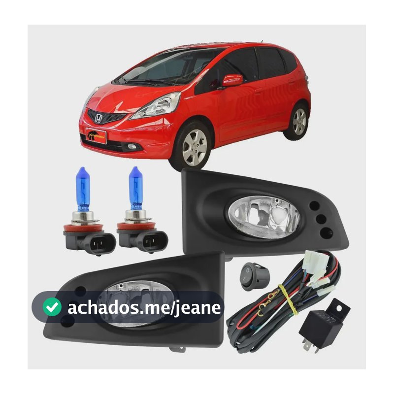 Kit Farol Auxiliar Honda New Fit 09 10 11 + Lâmpada +chicote