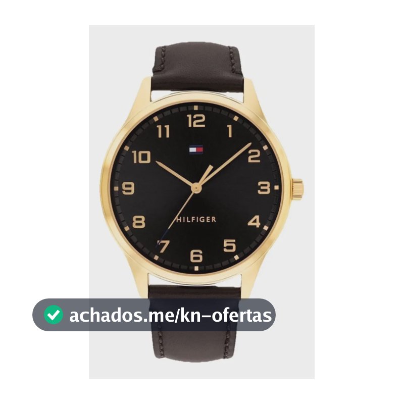 Relógio Tommy Hilfiger Th Essentials Masculino Em Couro Pret Preto
