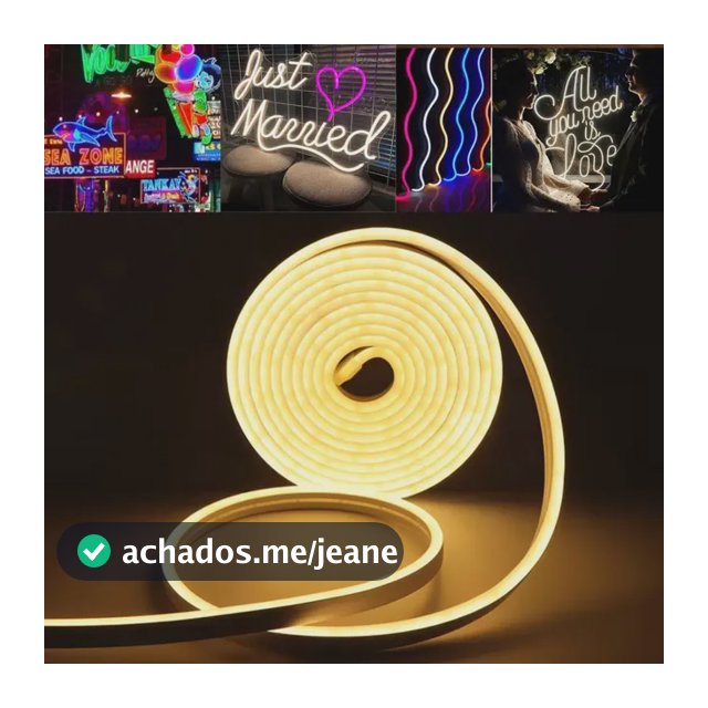 Fita LED Neon Flexível 3528 120Led VLX 5 metros Mangueira Corte 2,5cm Cor da Luz Branco Quente Tensão IP65 3000k Alto Brilho