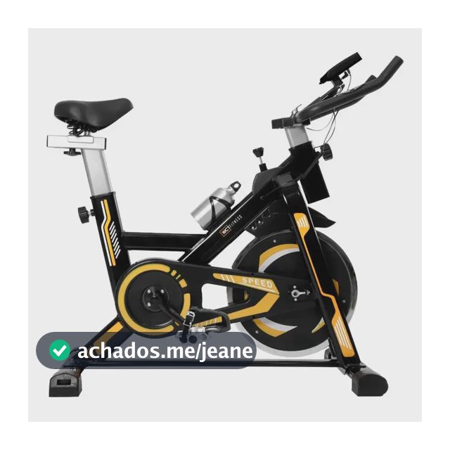 Bicicleta Spinning Com Roda De Inércia De 13kg Wct Fitness Original Cor Preto Preto/amarelo