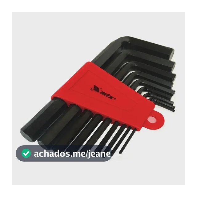 Jogo De Chaves Allen Curta 1.5 A 10mm C/ 9 Peças 112269 Mtx Cor Preto