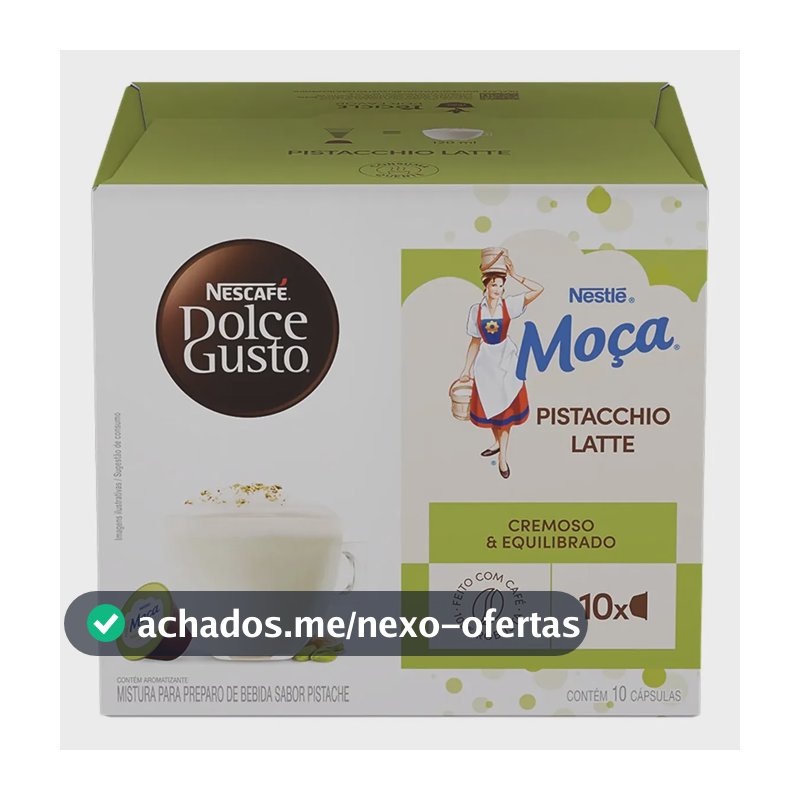 Dolce Gusto Moça Pistacchio - Pistache Latte 10 Capsulas