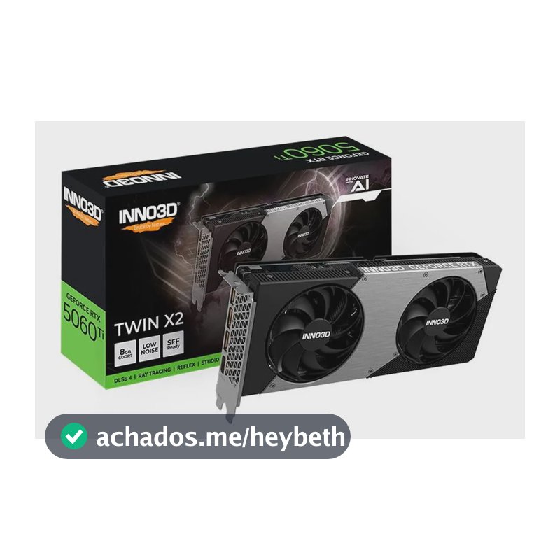 Placa De Vídeo Inno3d Rtx 5060 Ti Twin X2, 8gb, Gddr7