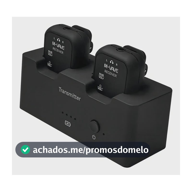 Sistema Monitor De Palco M-vave Sws12 In-ear Wp12 1tx - 2rx Cor Preto