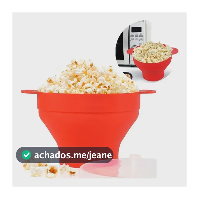 Pipoqueira de Silicone Retrátil para Micro-ondas Unyhome Vermelha 2 L