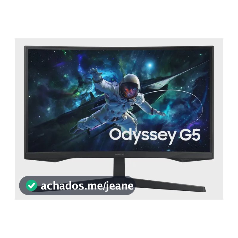 Monitor Gamer Samsung Odyssey G5, 27 Qhd, 165hz Ls27cg552el Preto
