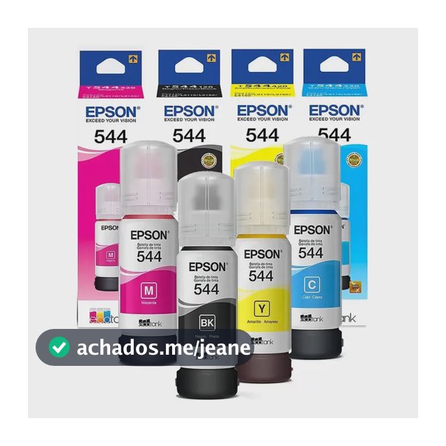 Tinta Epson Ecotank L3110 L3150 L3160 L5190 Kit 4x Tinta Preto, Ciano, Amarelo, Magenta