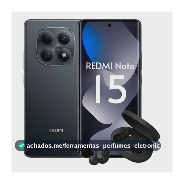 Celular Xiaomi Redmi Note 15 256gb 8gb Ram Dual Sim + Fone Preto
