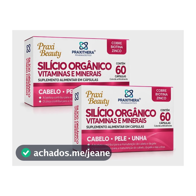 Kit Silício Orgânico 150mg Cabelo Pele Unhas 120 Cápsulas Sem Sabor