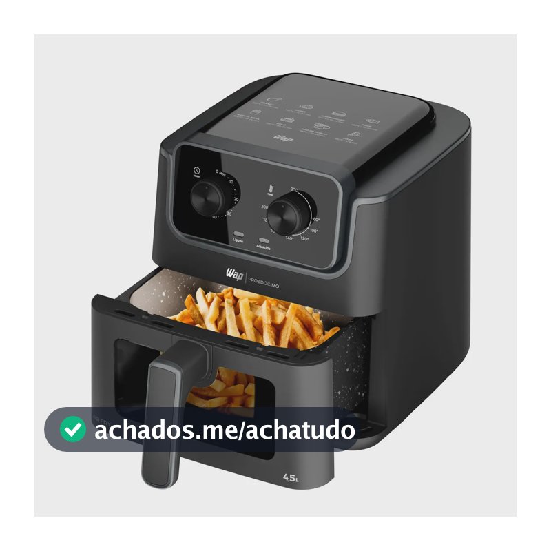 Wap Af01 Airfryer 4,5l Visor Com Luz Interna Antiaderente 127V